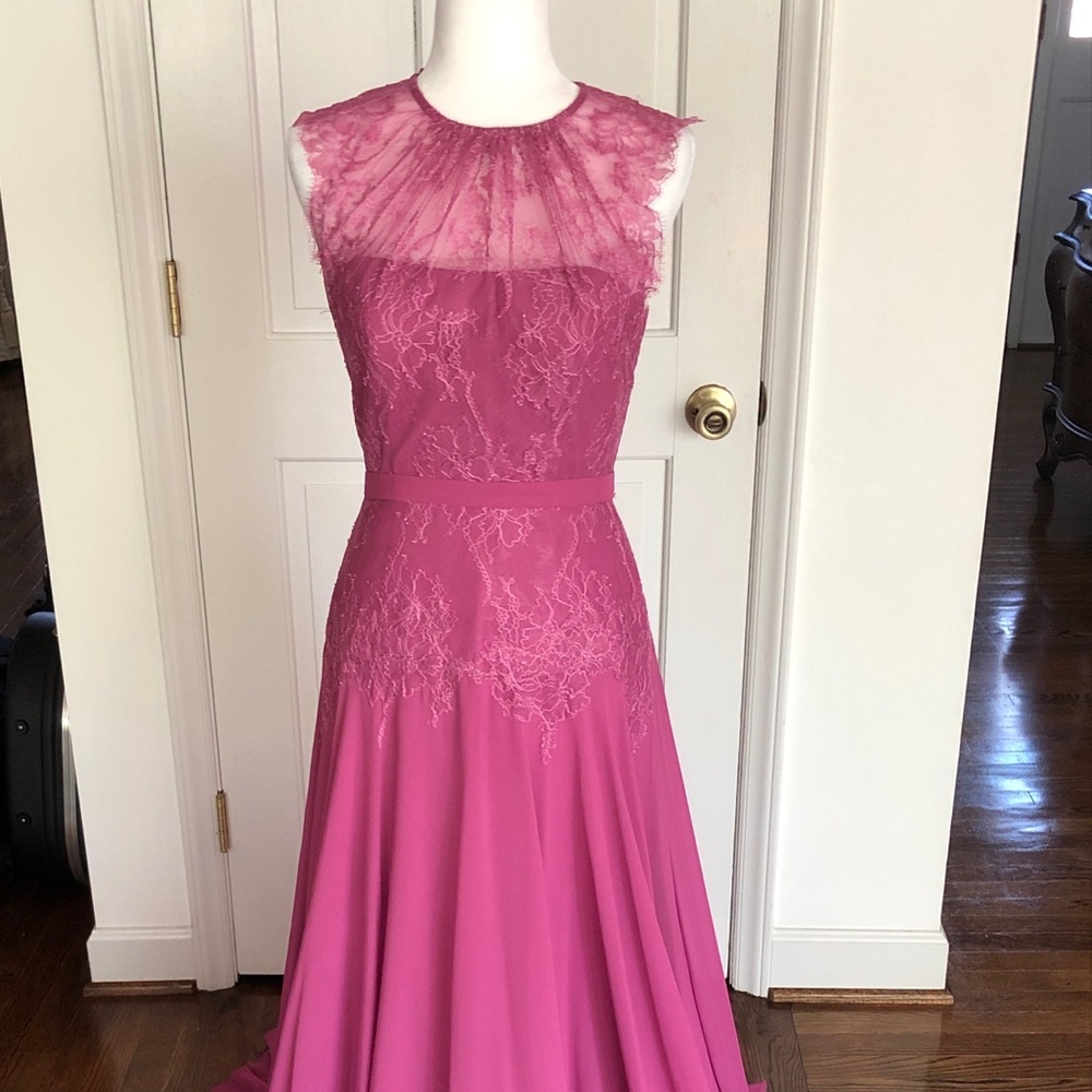 Pronovias pink gown.